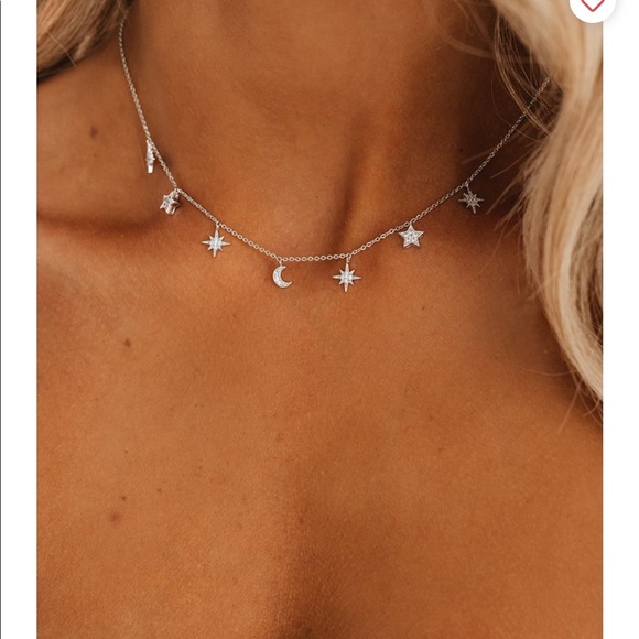 Choker necklace stars and moon - Picture 2 of 3
